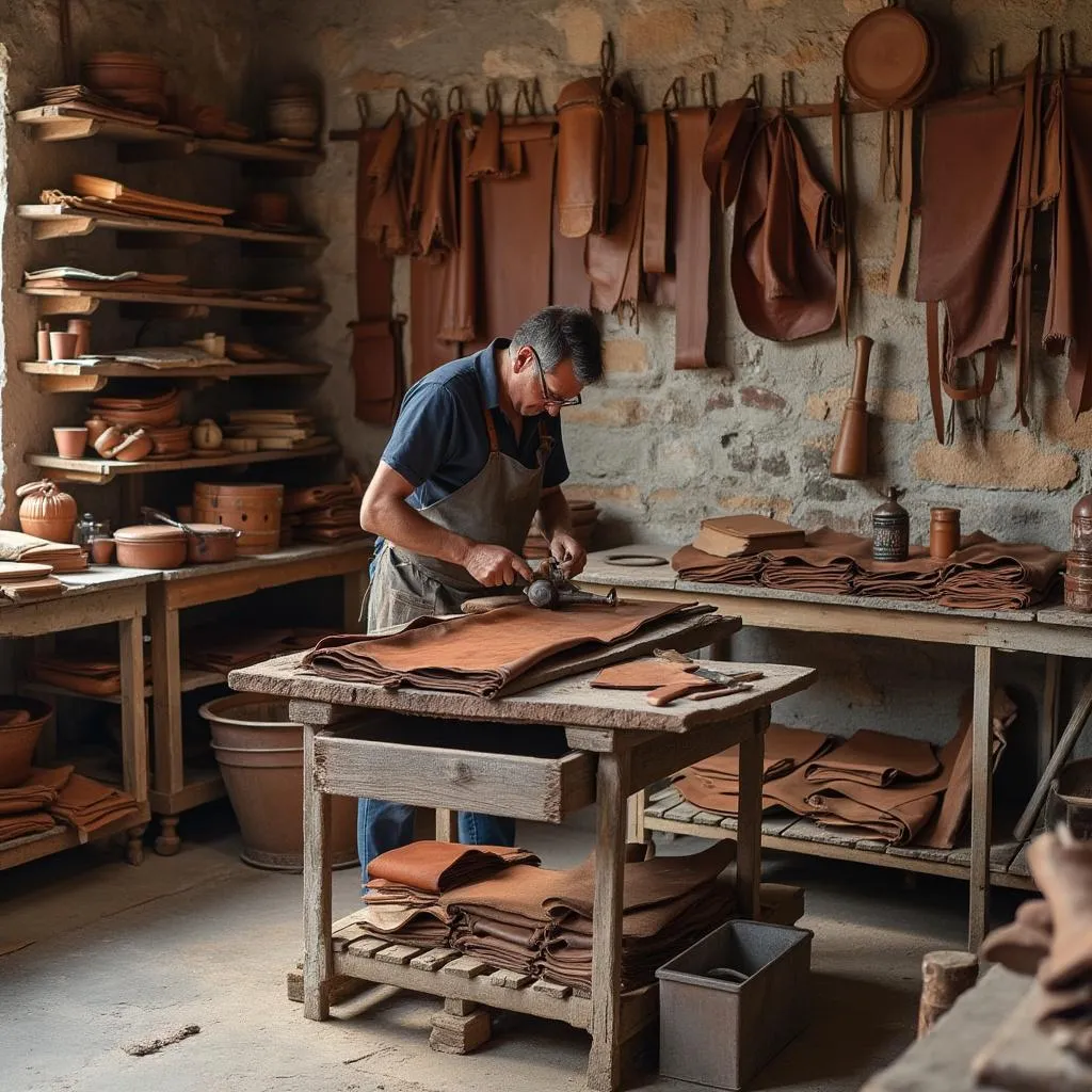 Taller de artesanía en cuero