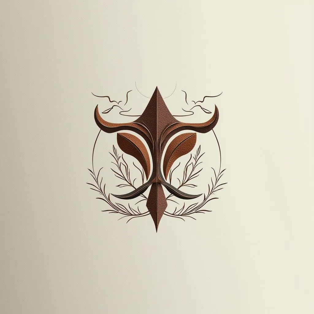 Logo de colaborador premium de cuero argentino